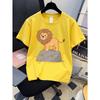 Taglie europee T-shirt da ragazzo Design Artistico Stampato, Ideale per Attività all'Aperto, Morbido Top a Maglia, Comodo e Traspirante, Adatto per l'Estate