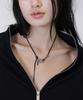 Whole Paper Snap Hook Cord Necklace (Black)