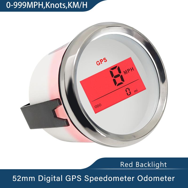 ELING New 52mm 2" Digital GPS Speedometer Odometer Kit for Car Boat Motorcycle Auto Replacement Round Gauge 12V 24V