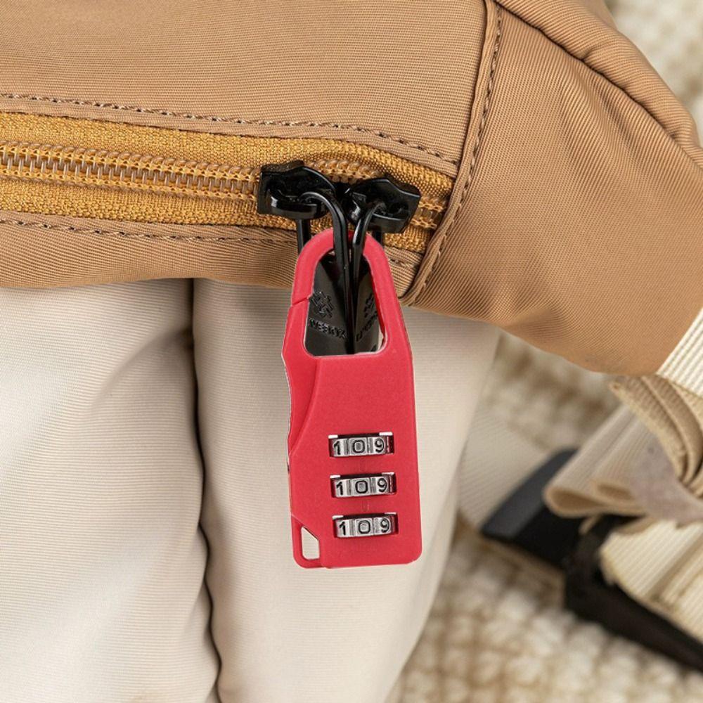 Digit Mini Combination Padlock Plastic Backpack Combination Lock Bag Combination Padlock  Bag