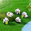 Pandas Figurines Mini Pandas Decors Waterproof Toy Playsets Miniature Doll Garden Figurines Cake Toppers Parties Favor