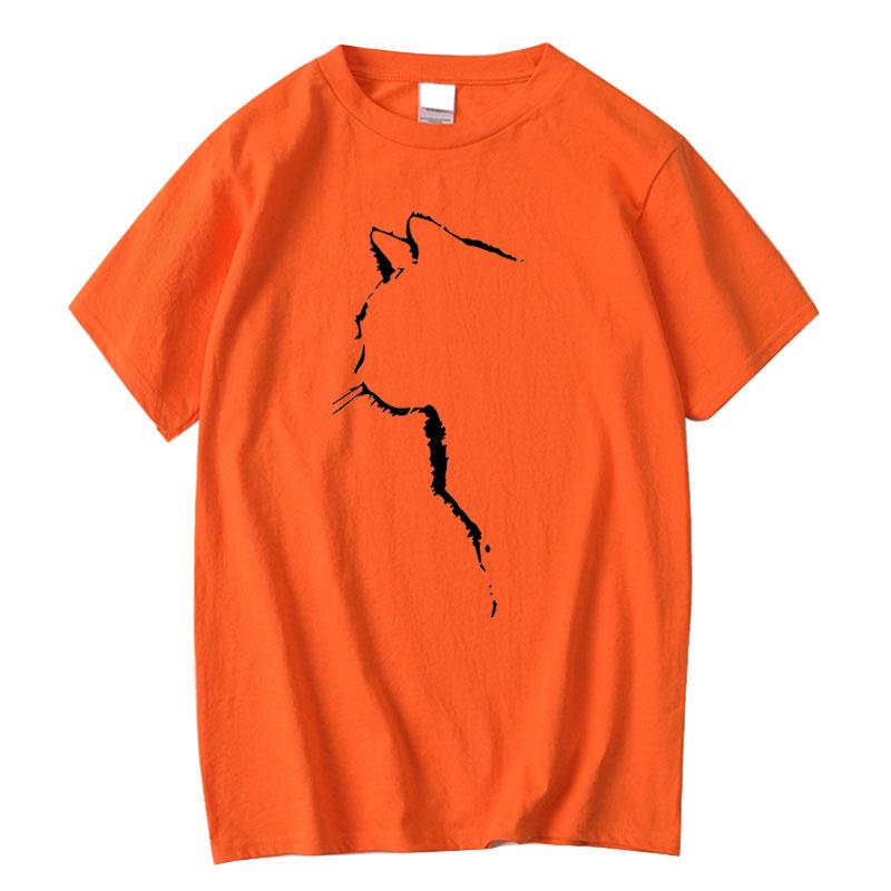 Sommer Baumwoll-T-Shirts für Herren Lustig Bedruckt Coole Katze Tier T-Shirts Übergroß Locker Kurzarm T-shirt Männlich Hip Hop Streetwear