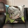 Bennett Cute Genshin Impact Cushion Cover Natural Linen Organic Fabric Double-Sided Printing Sofa Home Decor Gift Pillow Case