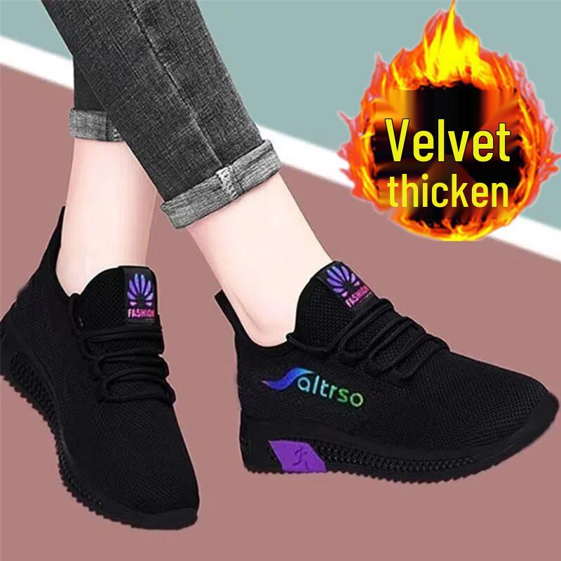 Spring 2025 Women's Non-Slip Black Casual Shoes with Soft Sole