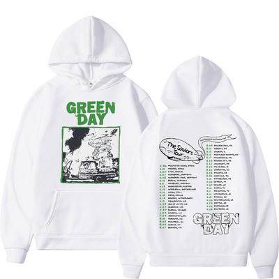 Green Day The Saviors Tour Hoodie Street Rock Vintage Hooded Sweatshirt Men's Women's Fashion Casual Oversized Pullovers