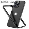 Hybrid Silicone Frame Aluminum Metal Phone Case For iPhone 16 15 14 13 12 11 Pro Max Better Heat Bumper