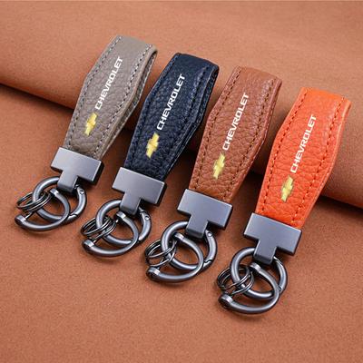 Suede Car Keychain Ring Vintage Leather Zinc Alloy Key Chain Keys Holder For Colorado Cruze Spark Captiva Malibu Trax