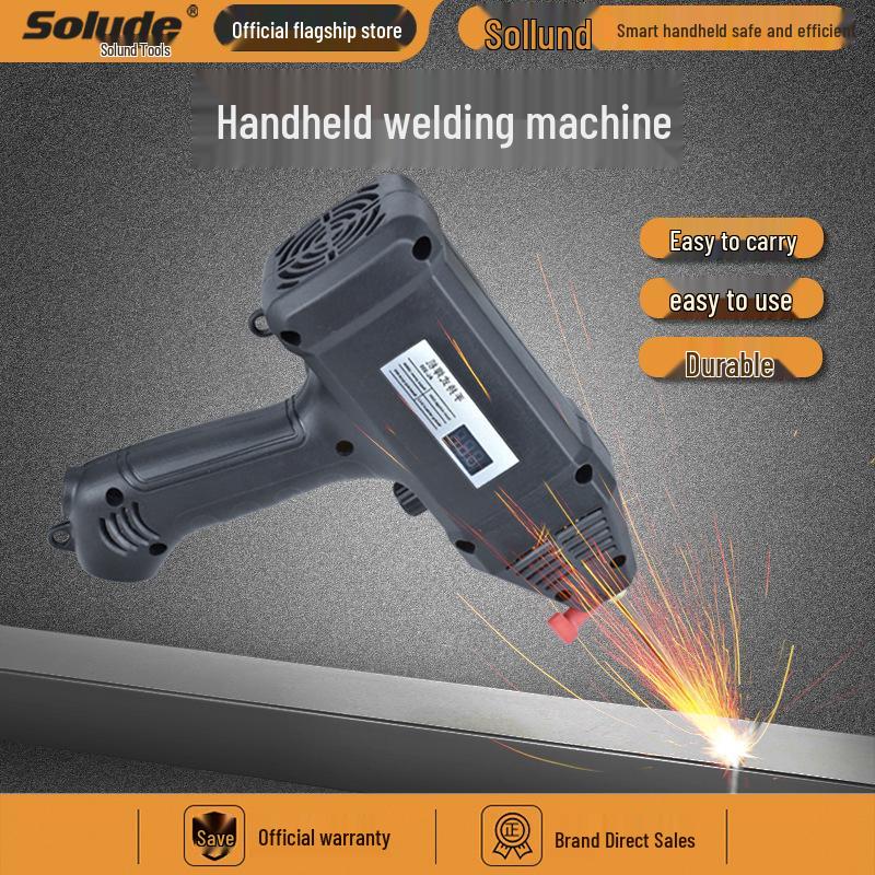 Solund 220V Portable Handheld Electric Welder, Gun-Type Inverter, for 2.5/3.2 Rods.