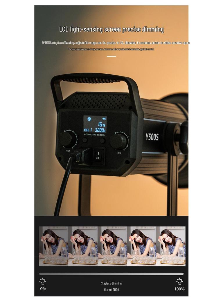 Yingbang Y500 Dual-Color Fill Light for Live Broadcast & Portrait Photography