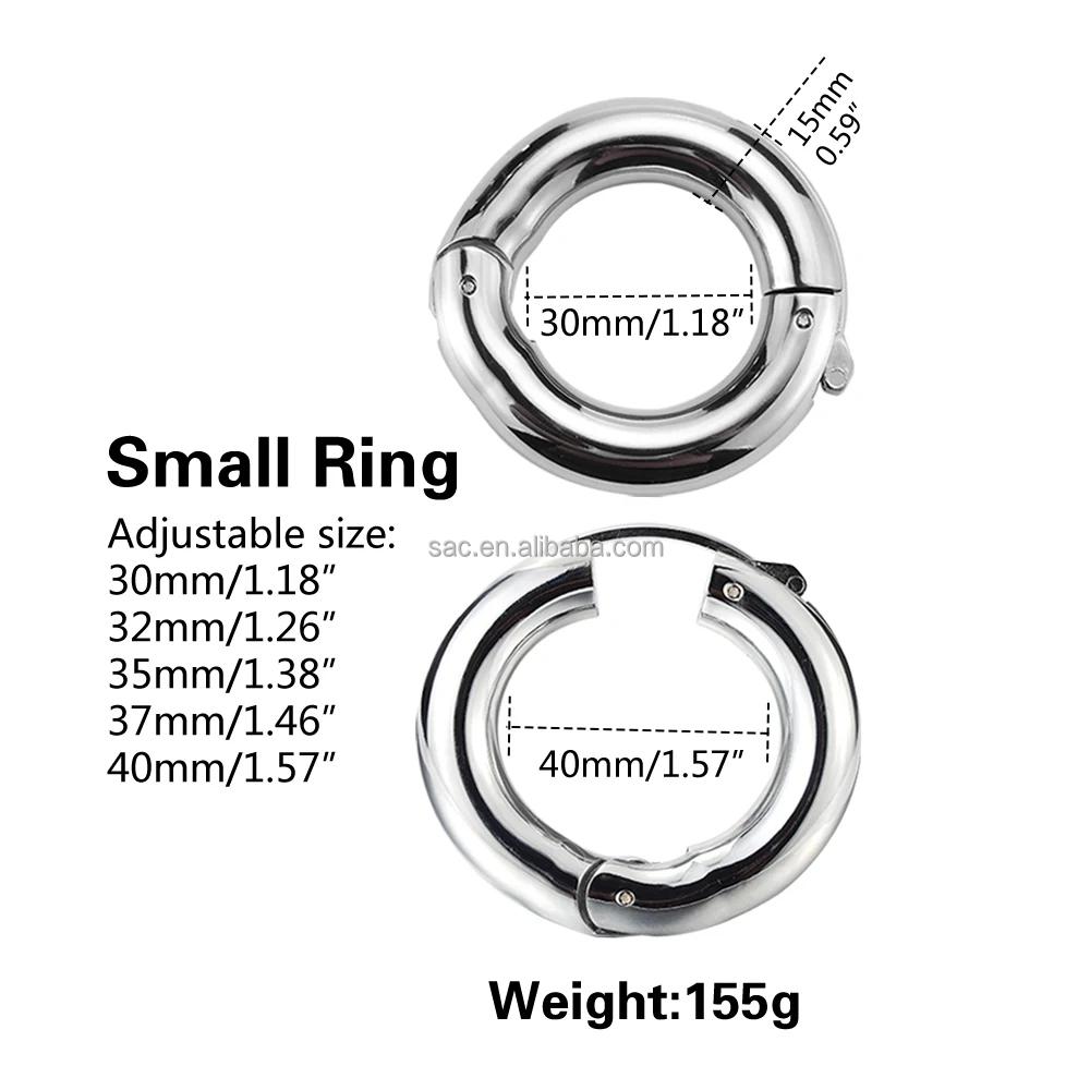SacKnove Adjustable Adult Silver Phimosis Scrotum Anti Slip Foreskin Penis Sex Toys Stainless Steel Cock Rings for Men