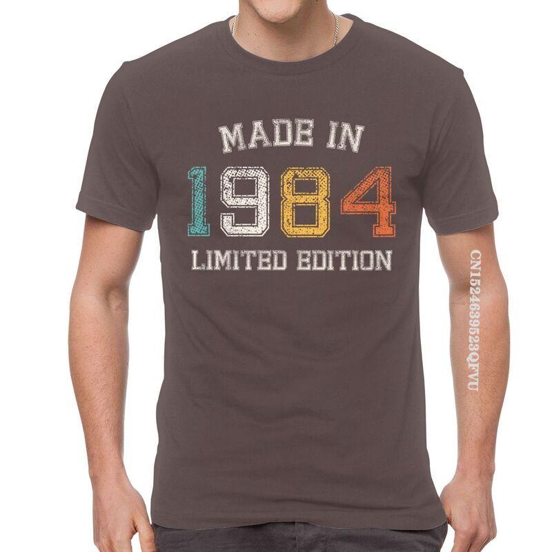 Born In 1984 Tshirts Men Men Streetwear T Shirts Made In 1984 Birth Year EMO Men  Tshirt Cotton Oversized Tee Tops Clothes