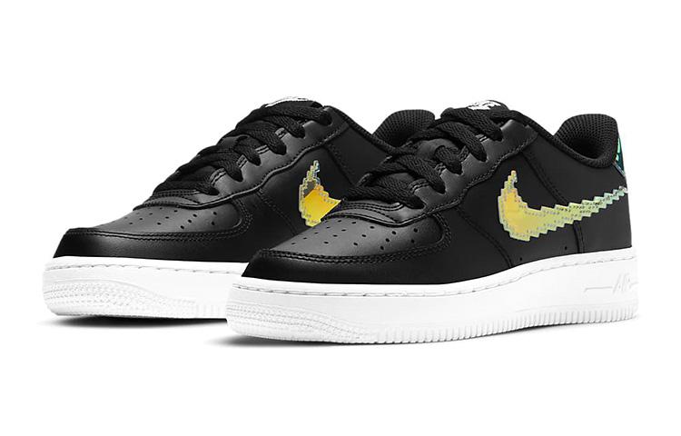 Nike Air Force 1 Low LV8 Digital Swoosh Black GS CW1577-002