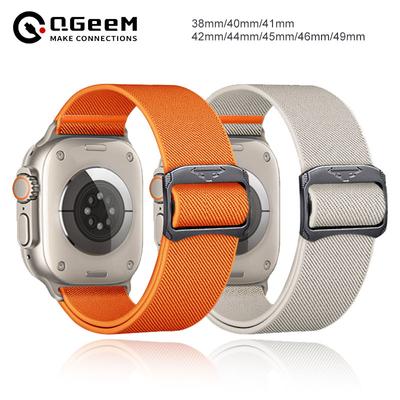 Nylonarmband für Apple Watch Ultra 2 Band 49 mm 9 8 7 45 mm 41 mm 44 mm 40 mm 42 mm geflochtenes elastisches Armband für IWatch Serie 6 SE 5 4