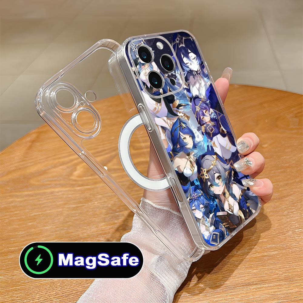 Game GI Layla Mobile Phone Case for iPhone 17 16 15 14 13 12 11 Air Pro Max Plus Mini Magsafe Clear Colorful Cover Cover Luxury