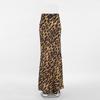 Retro Leopard Print Classic Mid-Waist Fishtail Skirt - European/American Style
