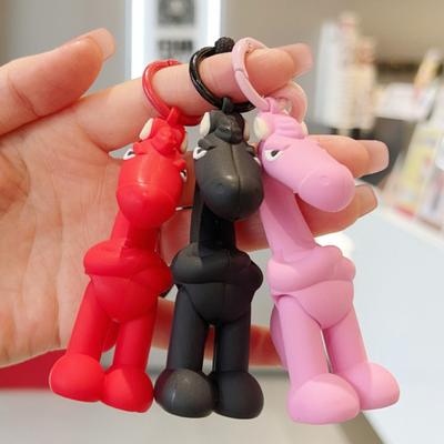 Keychain Arm-crossing Horse Charm Key Chain with Muscular Body Design Compact Size 2026 Year of Horse Key Pendant Bag Accessories