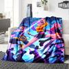 1pc Kpop Demon Hunters Urban Fantasy Flannel Blanket,Ultra Soft Warm Plush Throw for Home Bedroom Bed Sofa Cover Camping Picnic gift Y72215