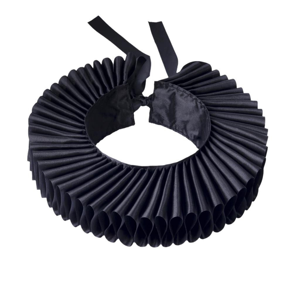 

Vintage Shakespeare Neck Ruffled Collar Detachable Retro Ruff Collar Photo Props чорний