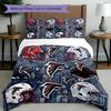 Conjunto de capa de edredom 3 peças (1*Capa de edredom + 2*Fronha, sem núcleo), Conjunto de Roupa de Cama com Estampa da NFL, Decoração de Quarto, Para Todas as Estações, Presente de Aniversário