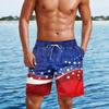 Herrarnas tryckta lediga modeshorts för självständighetsdagen Herrarnas tryckta lösa andningsbara shorts