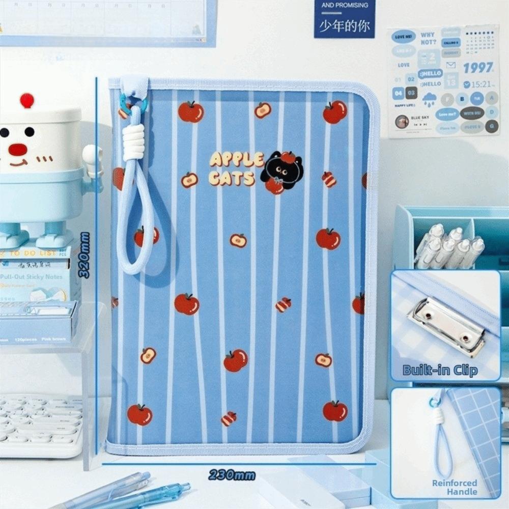 A4 File Storage Bags Large Capacity Stationery Organizer Bag Folders Thickening Waterproof Stationary Bag Handbag SchoolSupplies