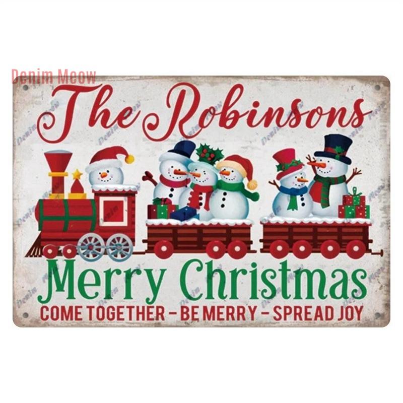 Retro Merry Christmas Metal Wall Decor, Vintage Christmas Bakery Metal Sign, for Gift  Bar Club Cafe, Room Decoration, WY299
