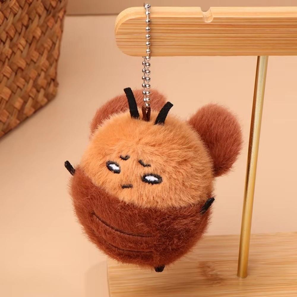 Cute Cartoon Cockroach Keychain Animal Backpack Pendant Keyring Car Key Holder Decoration