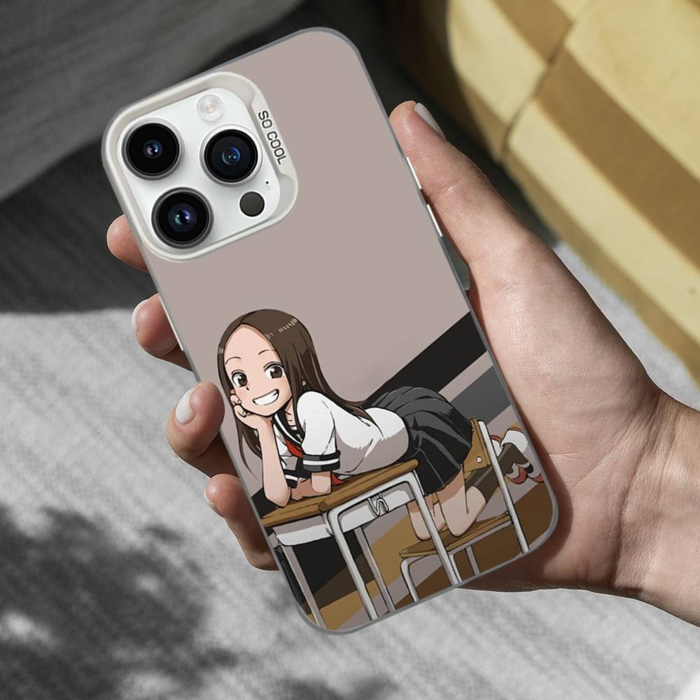 

Karakai Jozu NO Takagi SAN Phone Case For iPhone 16,15,14,13,12,11,Mini,XS,Pro,SE,MAX White Matte Shockproof Cover iPhone16