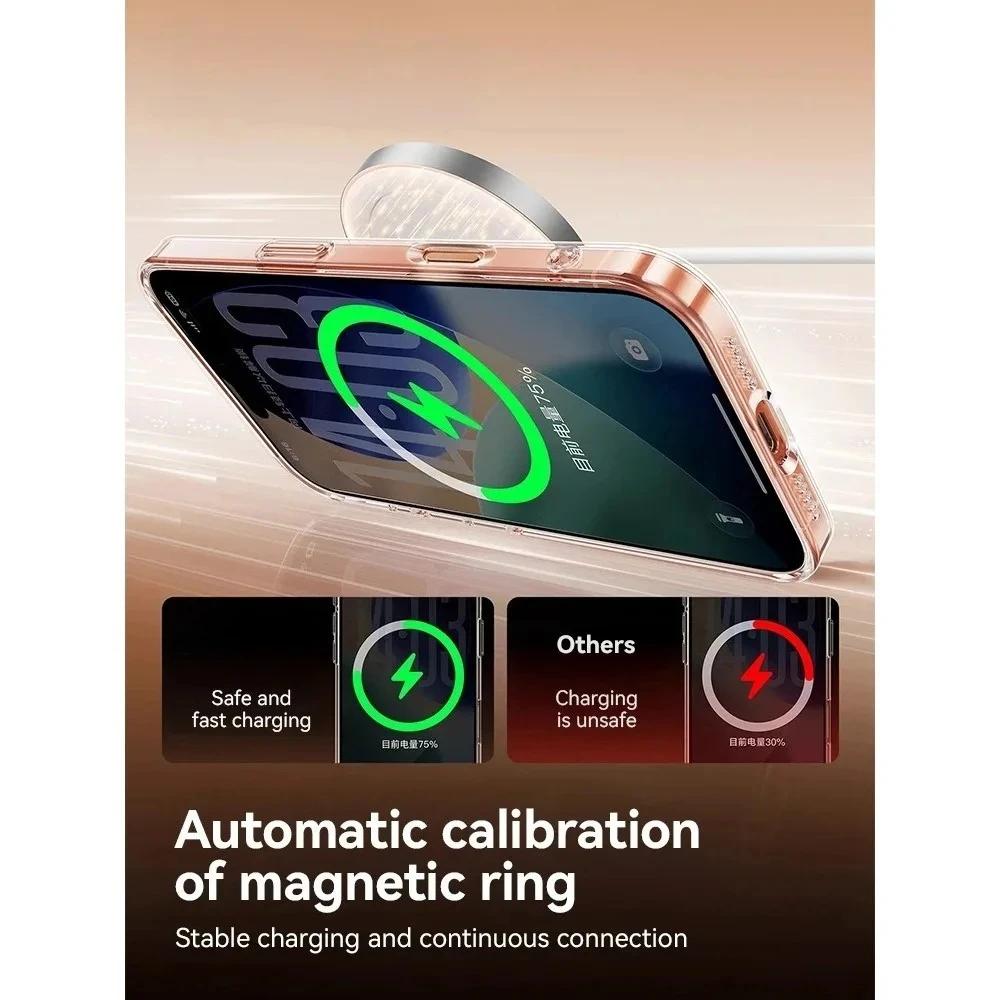 New Magnetic Case For iPhone 17 Pro Max Case Anti Yellow Transparent Cover For iPhone 17 Pro Max Air Wireless Charge Thin Cover