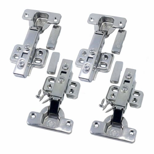 LUCKYBEE 35mm Full Cover Sliding Hinge with Copper Core, Hydraulic, Concealed Hinge for Doors, Furniture, and Building Components, 4-Piece Set, Includ