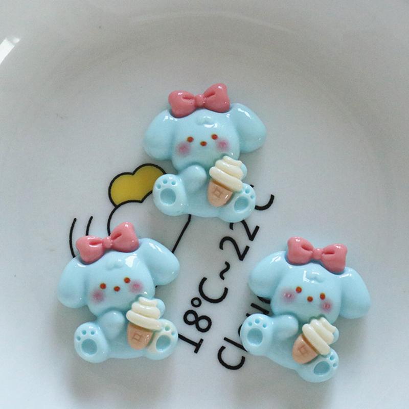10 Pcs New Fashion Cute Cartoon Rabbit, Girl, Little Bear Resin Scrapbook Diy Jewelry Wedding Hairpin Decorate Accessories A84