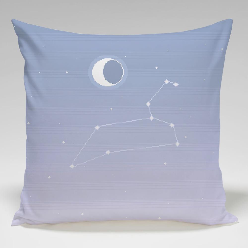 Night Sky Moon Print Bedroom Bedside Tatami Back Pillowcase Small Fresh Pillow Case Student Nap Pillow