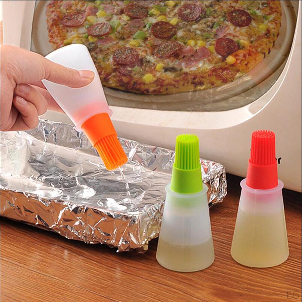 Heat Resistance Silicone Oil Bottle Brush for Grill Baking BBQ Marinate Food fits Pan