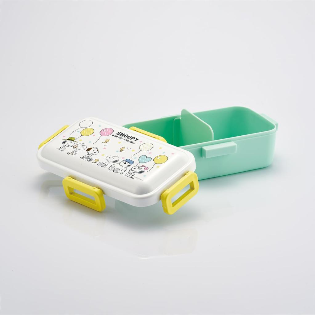 Skater Bento Single Hergestellt in Spülmaschine und Mikrowelle Snoopy Ballonbox, 530ml, Etage, Japan, Auslaufsicher, 4-Punkt-Verschluss, Sicher, Design, PFLB6AG-A