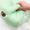 MORIPiLO Gachapin Mukku Gachapin Me Soft and Soft to the Plush Nap Morishita Makura & (Hug Cushion) Touch, Toy, Pillow, 38x25x26cm, Green, Character,