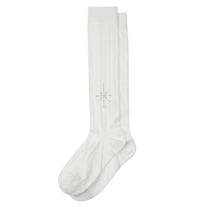 

SALTY PEBBLE GLITTERING GEM RIBBED SOCKS [white] F