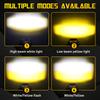2Pcs Motorcycle Spotlights LED Yellow White Four Mode Strobe 12V Motorcycle Lamp Universal Moto Headlight Spotlights Accessories