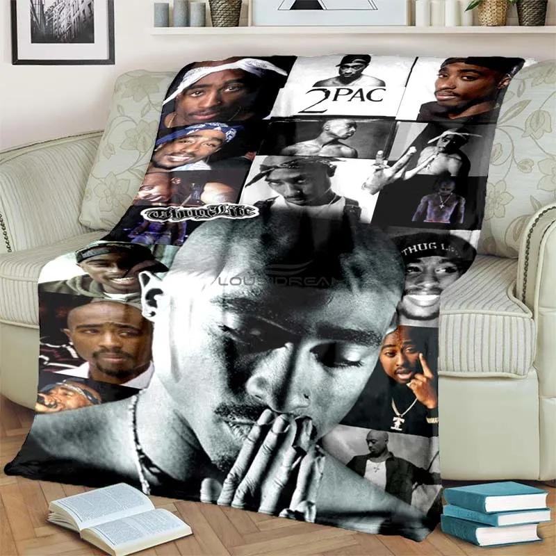 6 Size Rap Singer 2Pac Blankets 3D Printing Comfortable and Soft Picnic Blanket Gift To Family or Friends picnic blanket