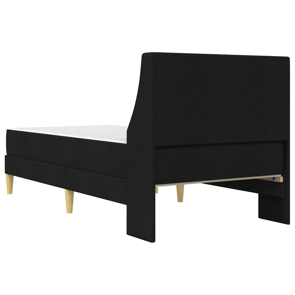 Bed Frame with Mattress Black 90 x 200 cm Polyester