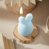 A Top Quality Striped Easter Egg Candle Silicone Mold DIY Rabbit Ear Egg Soap Paste Resin Candle Gypsum Decoration Mold Art Gift