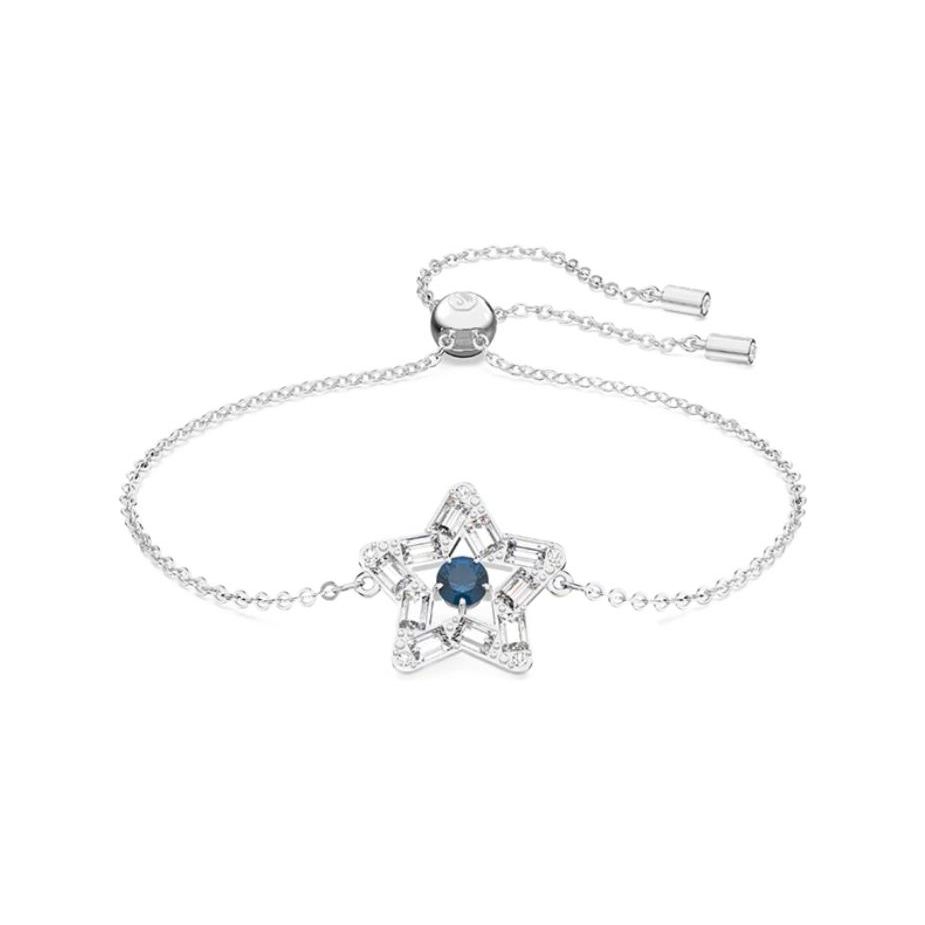 Swarovski Stella Wish Star Meaning Silver Plated Bracelet Women bracelet 5639187 Box (Random Color)