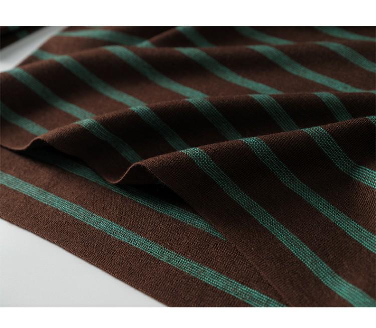 Elegant Striped Merino Wool Sweater - Spring/Autumn 2026 Women's Thin Knitwear