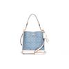 COACH Mollie Coated Canvas With Smooth Leather Bucket Bag, Handbag, Crossbody Bag, Shoulder Bag 22 Women's Blue CA583-IMUDY