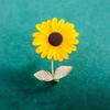 Japanese & Korean-Style Cute Sunflower Brooch Pin - Anti-Exposure, Fashionable, Creative Accessory for Women