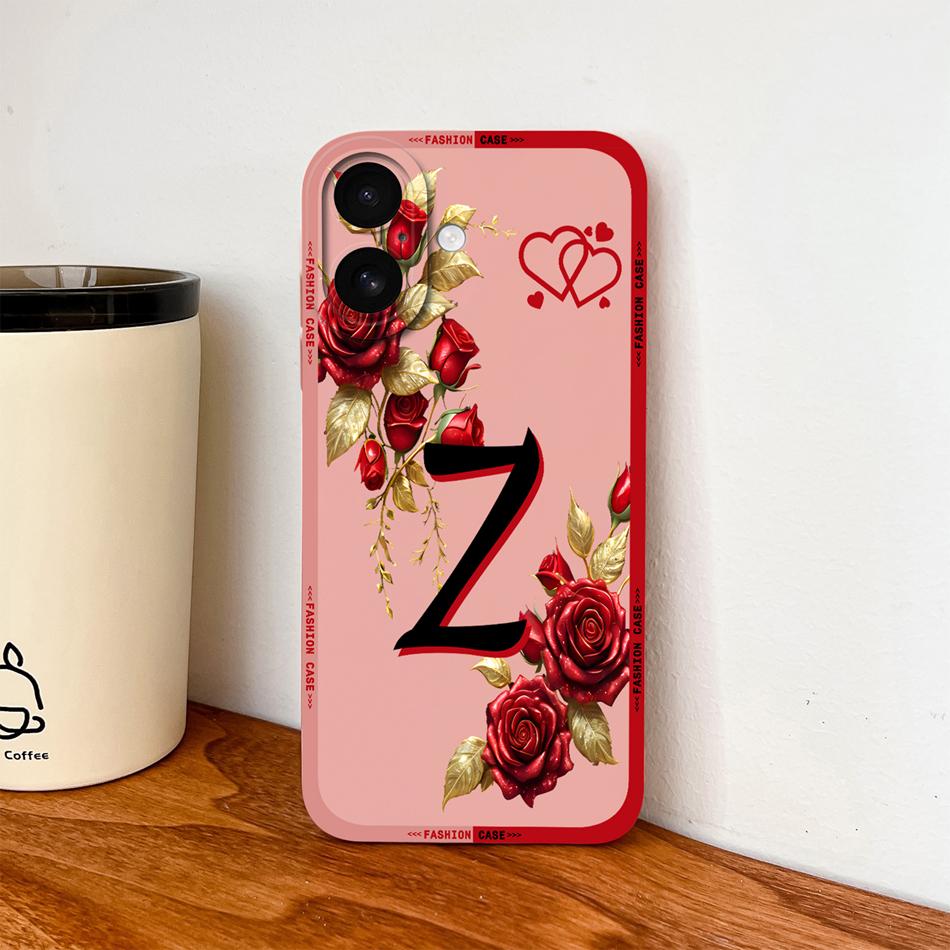 For iPhone 17 Pro Max 17 Air Phone Cover Flower Name Letters High Quality Case For iPhone17 Soft Silicone Shockproof Housing