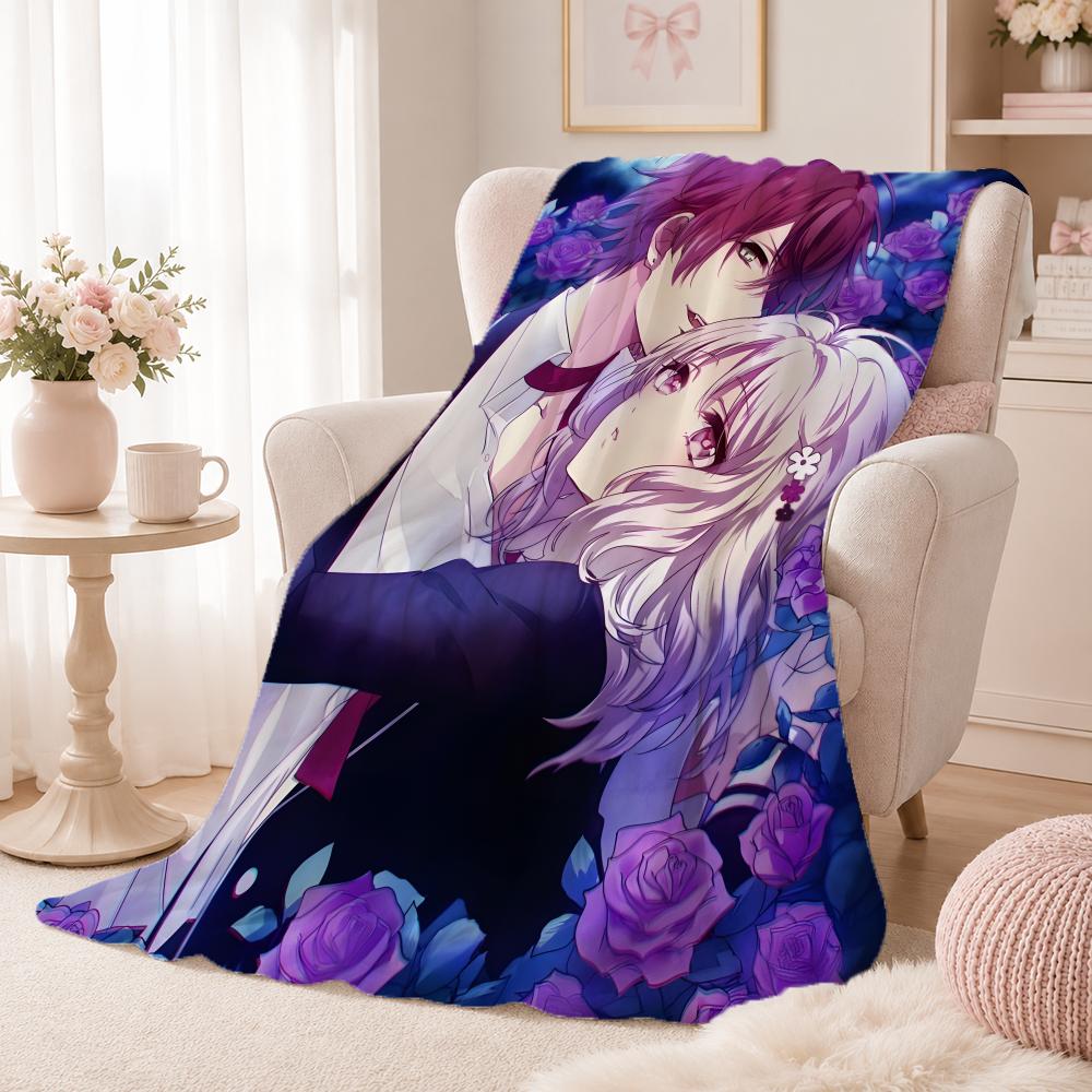 Romance Anime D-Diabolik LoversS Throw Summer Flannel Throw Blanket Soft Antistatic Washable KidFriendly Couch Bed