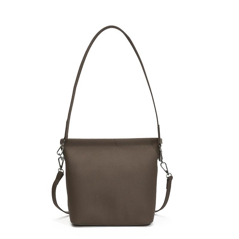 Fashion Pebbled Pattern Shoulder Bag New Soft Leather Texture Underarm Bag Large Capacity Commuter Crossbody Bag