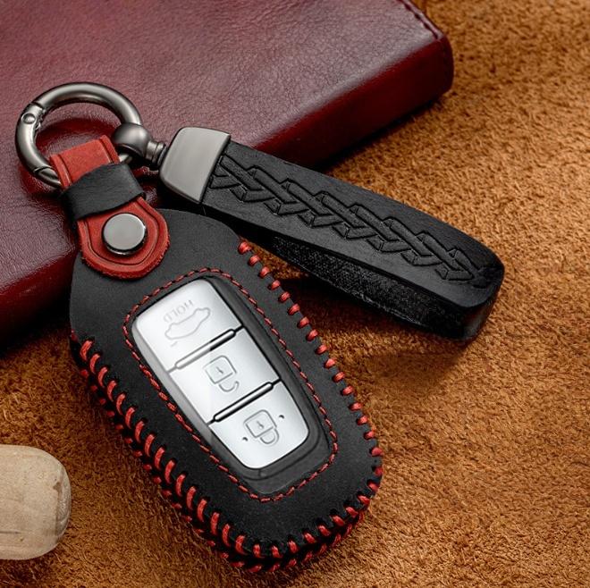 Leather Car Key Cover Case For Kia Forte Rio 3 K2 K3 K5 Sportage For Hyundai IX35 Sonata 8 Sorento Optima Forte
