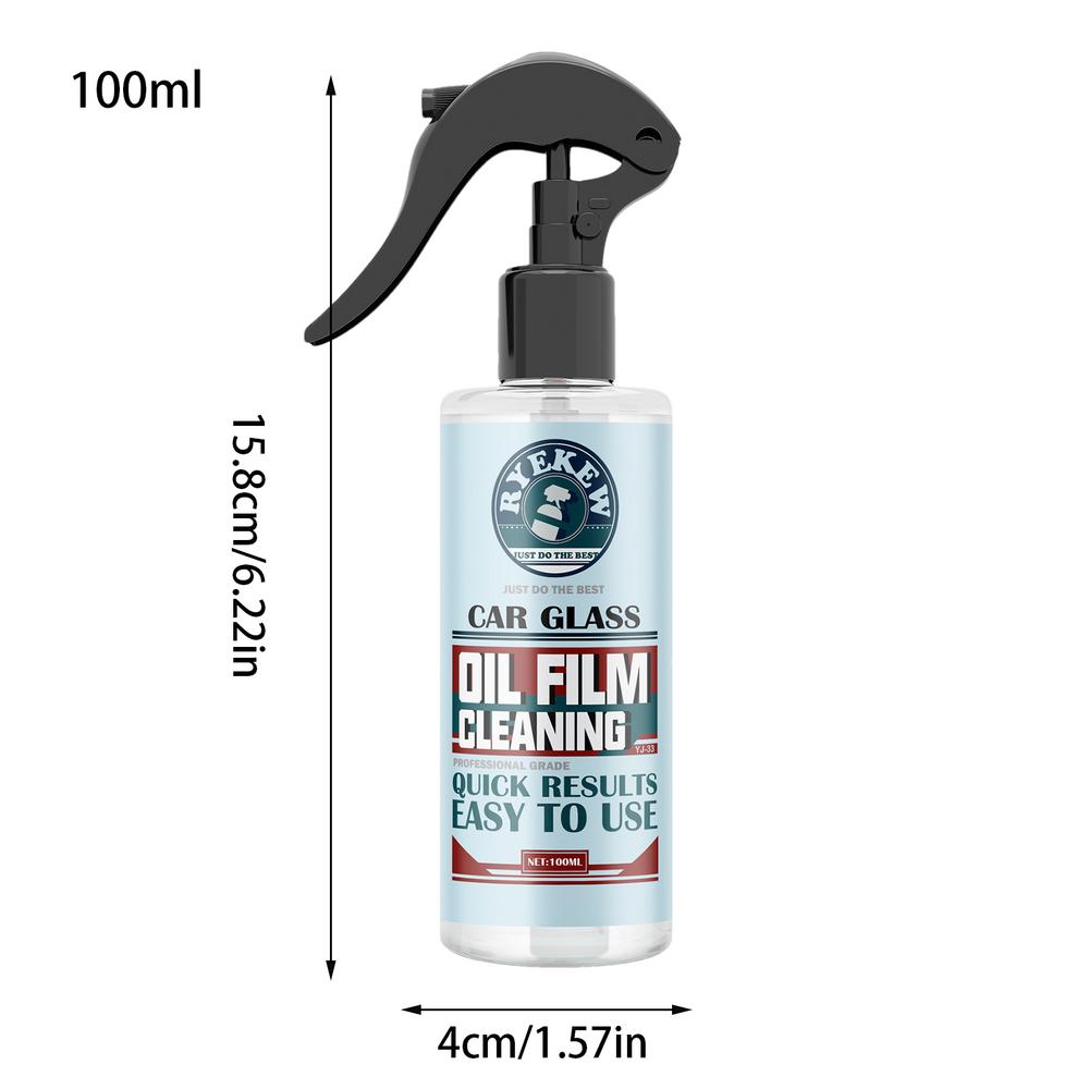 

Car Glass Oil Film Cleaner Fast-Drying Oil Film Remover Spray 100ml Car Window Cleaner Multipurpose Glass Cleaner For Cars SUVs