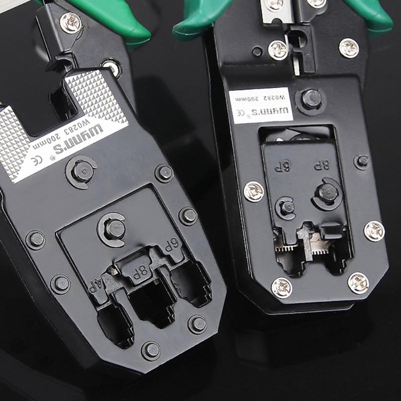 Ergonomic Cable Crimping Plier s Thickened Head NetworkCable Crimping Tool Non slip Handle andSharp Wire Stripper